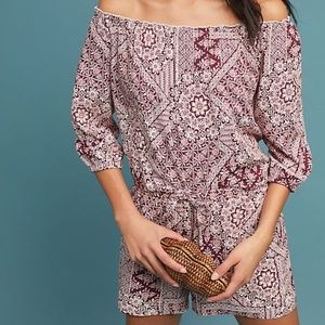 ANTHROPOLOGIE NWT Demi Patchwork Romper Sz XL